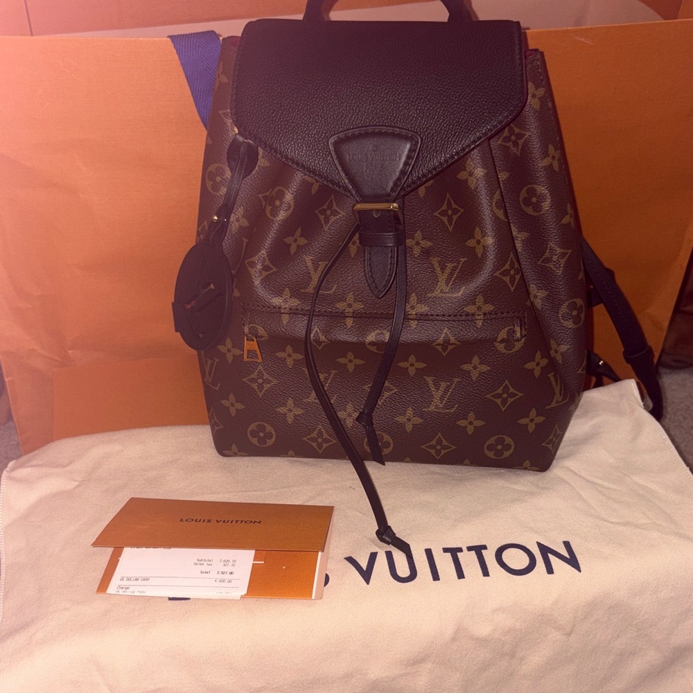Louis Vuitton Brown Monogram Montsouris PM Blck